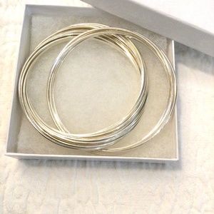 Silpada 925 Sterling Silver 21 Bangle Salute Interlocking Bracelet